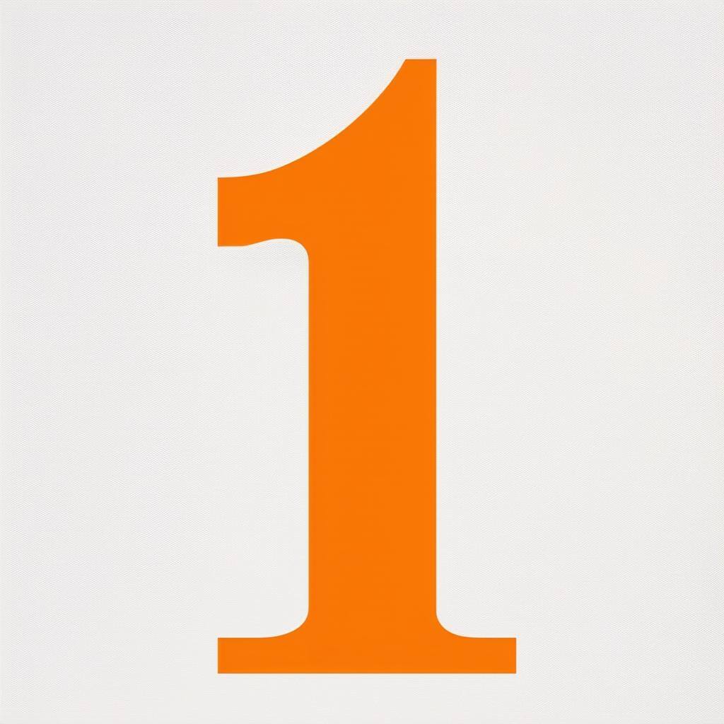 number one orange color