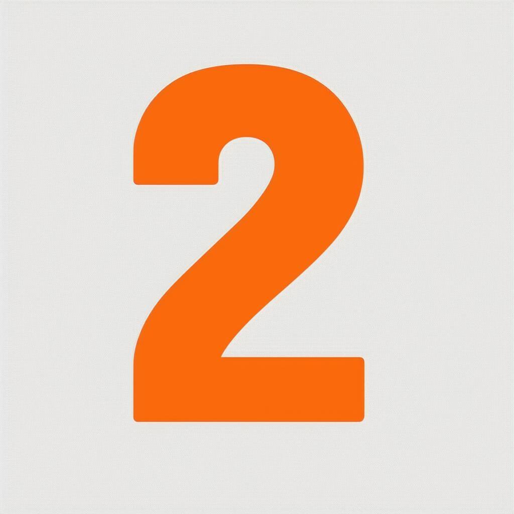 number two solid color orange background light gray-Nov-10-2024-07-32-58-9363-PM